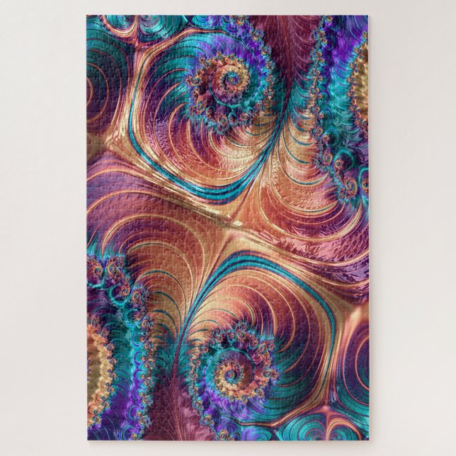 Quebra-cabeça Maxi puzzle com box de presente (fractal style (Vertical)