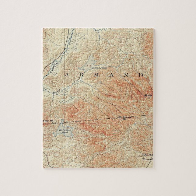 Quebra-cabeça McKenzie e Moose Ponds, Detalhe da Montanha McKenz (Vertical)