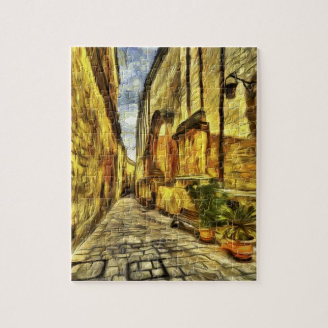 Quebra-cabeça Mdina Street Malta Van Gogh (Vertical)