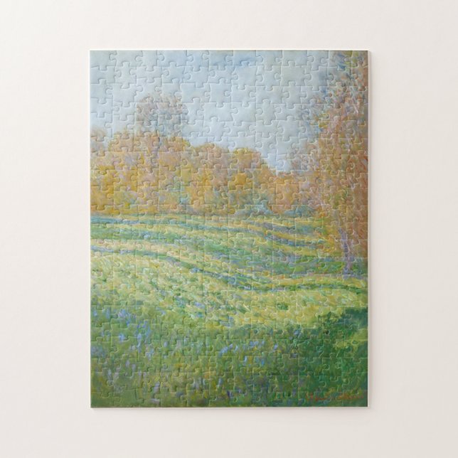 Quebra-cabeça Meadow em Giverny Monet Fine Art (Vertical)