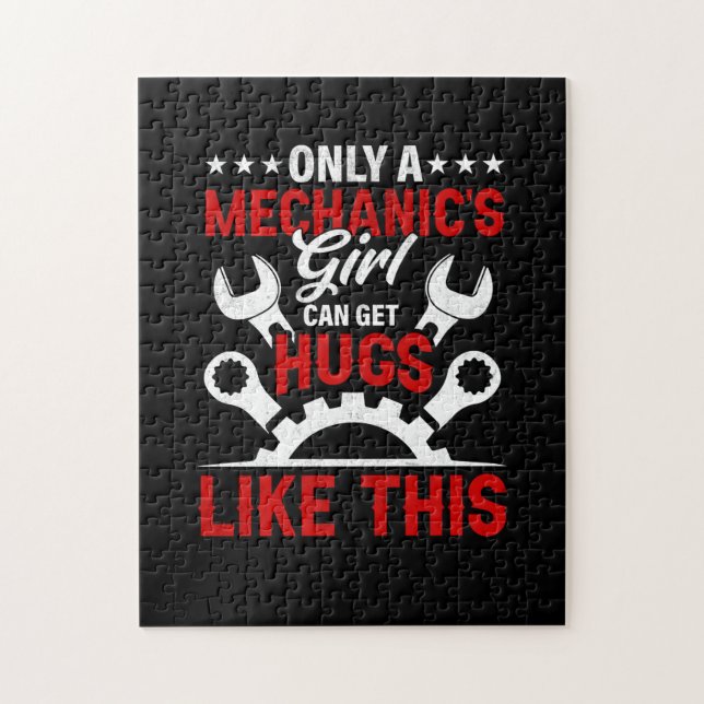 Quebra-cabeça Mecânica apenas moça mecânica (Vertical)