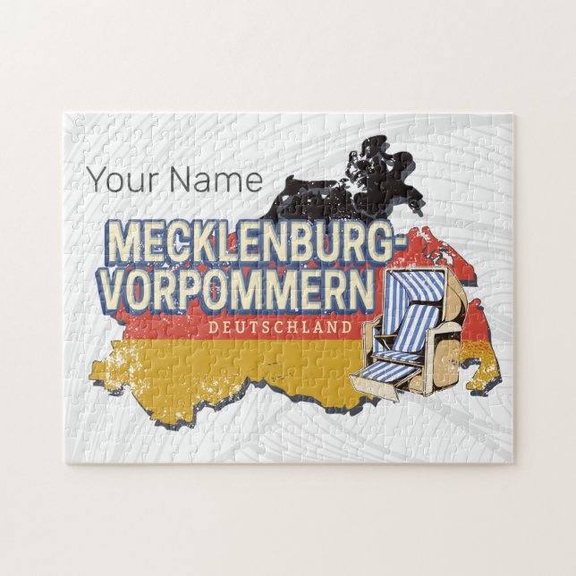 Quebra-cabeça Mecklenburg-Western Pomerania VinSD Alemanha (Horizontal)