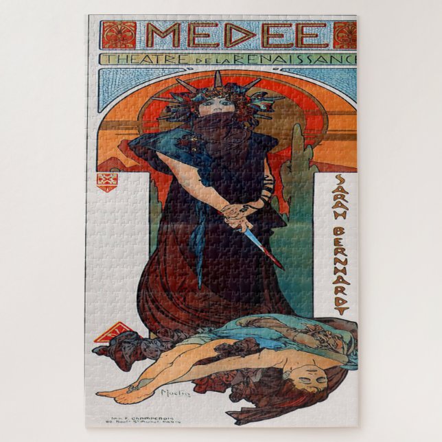 Quebra-cabeça Medea: Uma Arte Cativadora Nouveau (Vertical)