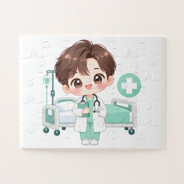 Quebra-cabeça Médico Pequeno Gentil (Horizontal)