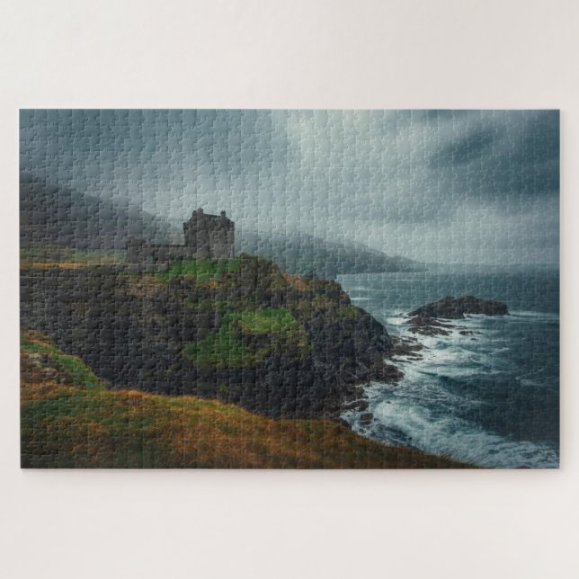 Quebra-cabeça Medieval Welsh Castle Jigsaw Puzzle (Horizontal)