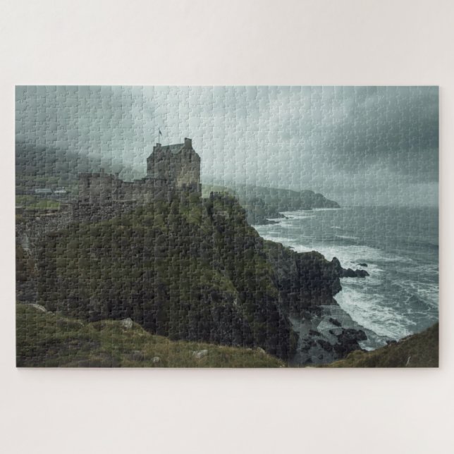Quebra-cabeça Medieval Welsh Castle Jigsaw Puzzle (Horizontal)