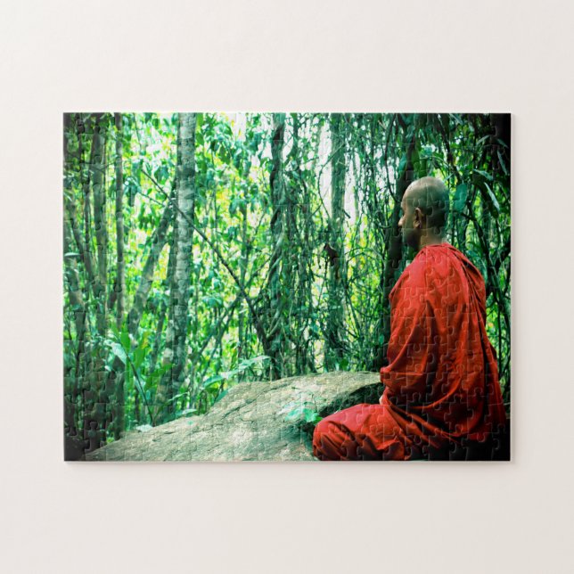 Quebra-cabeça Meditação Budista Sri Lanka. (Horizontal)