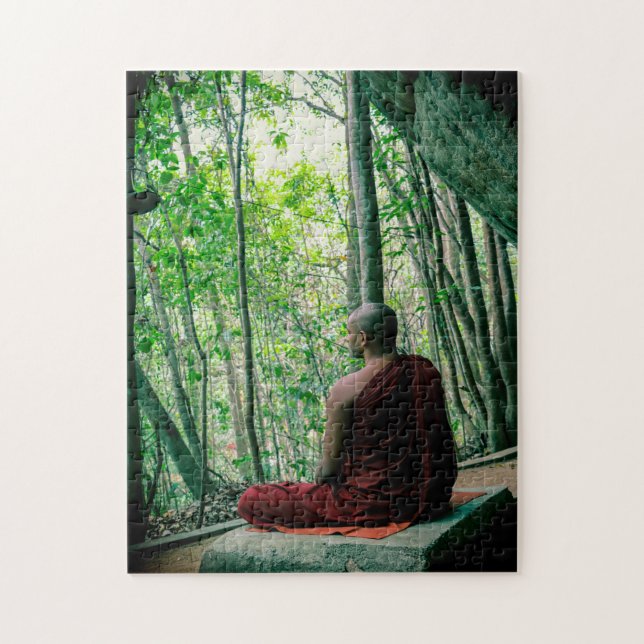 Quebra-cabeça Meditação Budista Sri Lanka. (Vertical)