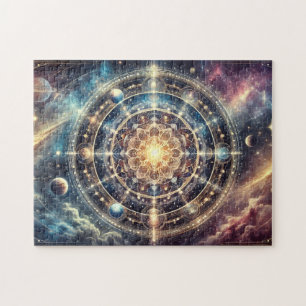 Quebra-cabeça Meditação Celestial Mandala Galáctica de Harmonia