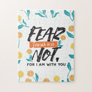 Quebra-cabeça Medo Não Bíblia Isaiah Verso Design Inspiracional
