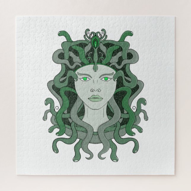 Quebra-cabeça Medusa Gorgo Cobra Gorgon Monstro Mitologia Grega (Vertical)