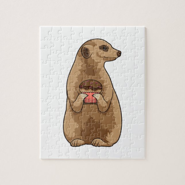 Quebra-cabeça Meerkat com Muffin (Vertical)