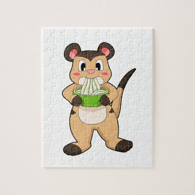 Quebra-cabeça Meerkat com Ramen (Vertical)