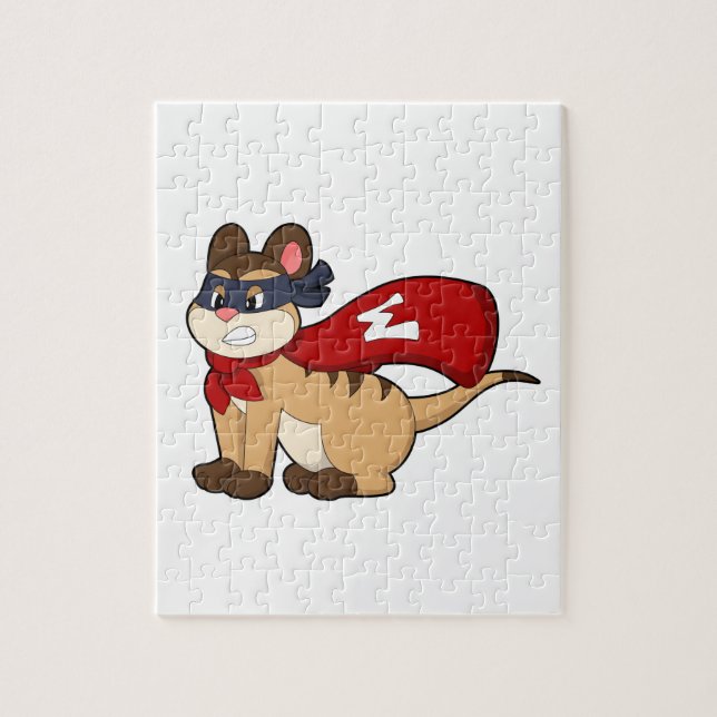 Quebra-cabeça Meerkat como herói com máscara (Vertical)