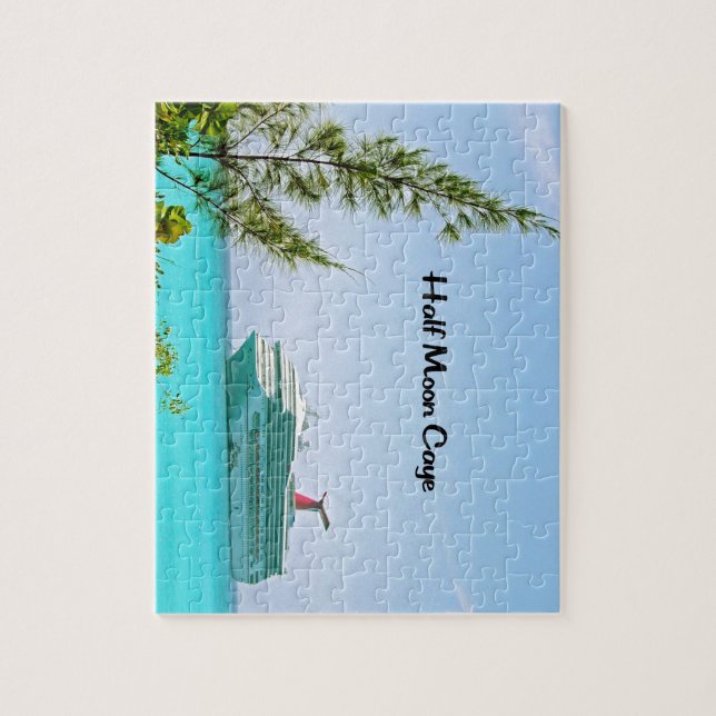 Quebra-cabeça Meia lua Caye Bahamas (Vertical)