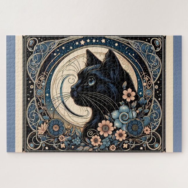 Quebra-cabeça Meia-noite, uma lua pejada (Horizontal)