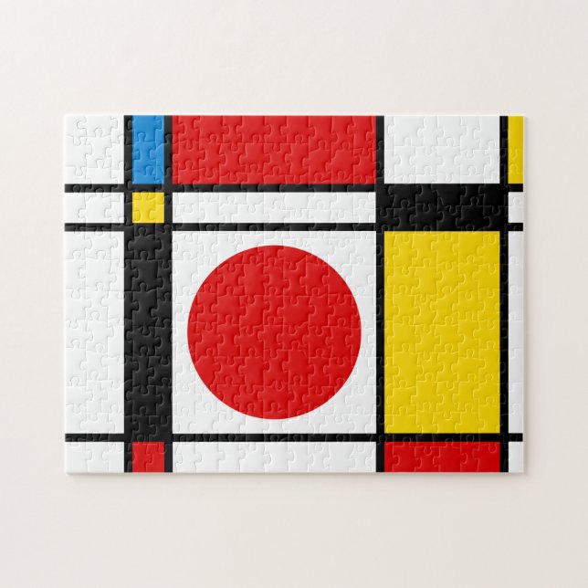 Quebra-cabeça Meio século moderno Mondrian inspirado (Horizontal)