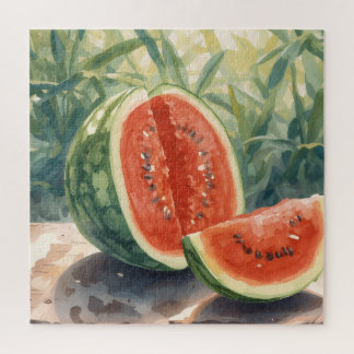 Quebra-cabeça Melão de Água Aquarela