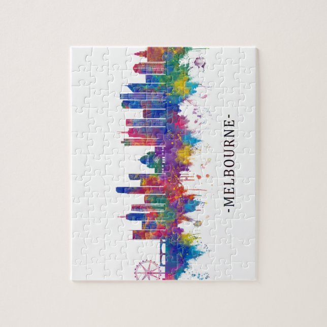 Quebra-cabeça Melbourne Austrália Skyline (Vertical)
