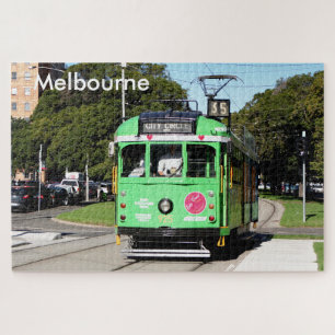 Quebra-cabeça Melbourne: elétrico urbano verde, Victoria, Austrá