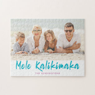Quebra-cabeça Mele Kalikimaka Foto de Natal do Pineapple