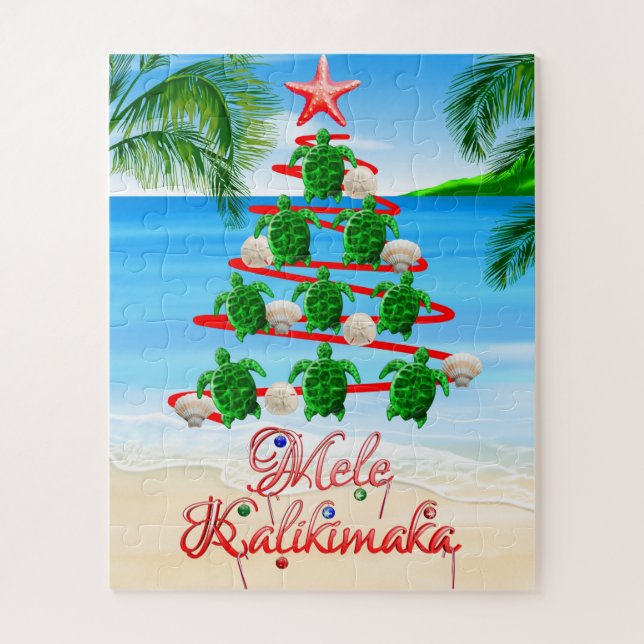 Quebra-cabeça Mele Kalikimaka Turtles (Vertical)