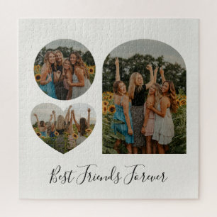 Quebra-cabeça Melhor Amigos para a Forma de Foto Personalizada B
