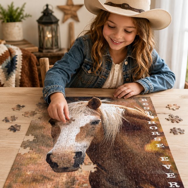 Quebra-cabeça Melhor Cavalo de Sempre Foto Personalizada (Criador carregado)