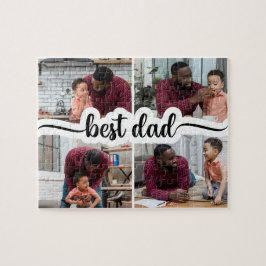 Quebra-cabeça Melhor Colagem de Fotos Personalizada do Pai 4