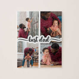 Quebra-cabeça Melhor Colagem de Fotos Personalizada do Pai 4