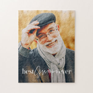 Quebra-cabeça Melhor Grampa já Foto Elegante Simples Moderna