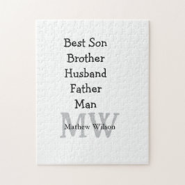 Quebra-cabeça Melhor homem filho marido pai aspas adiciona texto