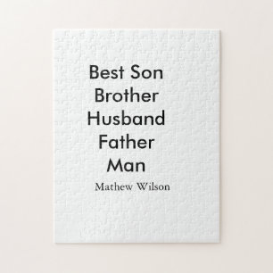 Quebra-cabeça Melhor marido pai filho quotes adicionar nome text