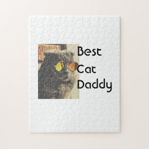 Quebra-cabeça Melhor modelo de presente de nome de foto de gato
