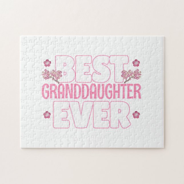 Quebra-cabeça Melhor neta de sempre - Flores de Cereja (Horizontal)