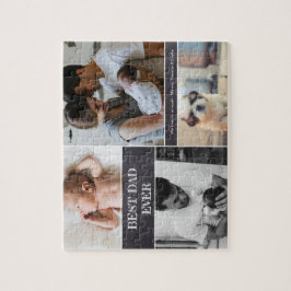 Quebra-cabeça Melhor Pai da família de colagem personalizada de