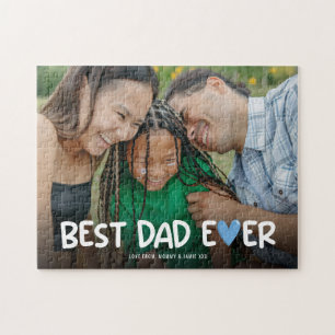 Quebra-cabeça Melhor Pai de Todos Foto de Família Divertida