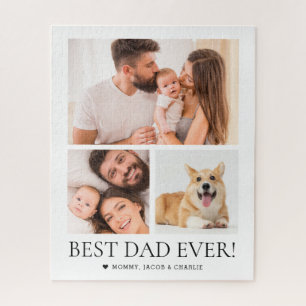 Quebra-cabeça Melhor Pai do Mundo Fotos Personalizadas Colagem d
