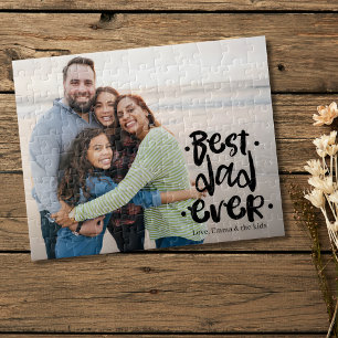 Quebra-cabeça Melhor Pai do Mundo Presente Personalizado com Fot