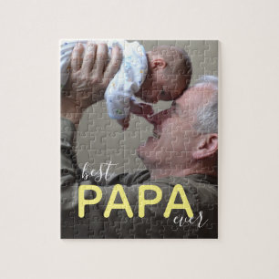 Quebra-cabeça Melhor Papai de Todos os Tempos Foto Moderno Rotei