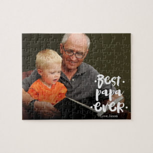 Quebra-cabeça Melhor Papai do Mundo Foto Personalizada do Neto