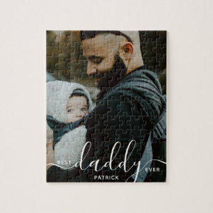 Quebra-cabeça Melhor Papai do Mundo Nome Personalizado Foto Pres