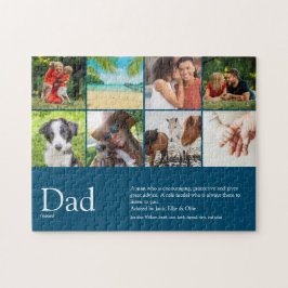 Quebra-cabeça Melhor Papai, Pai, Definição de Pai 6 Foto Azul