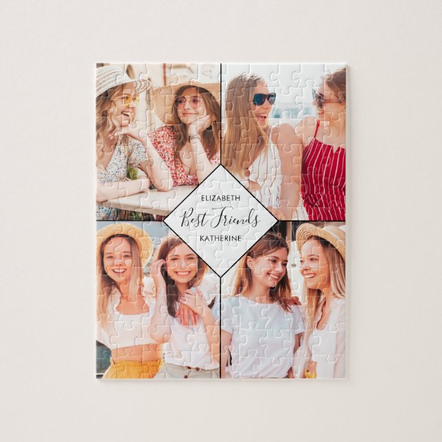 Quebra-cabeça Melhores Amigas Amigas para Sempre Colagem de Foto (Vertical)