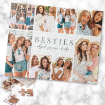 Melhores Amigas Colagem Elegante de Fotos de BFF