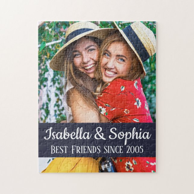 Quebra-cabeça Melhores amigos do BFF trazem fotos personalizadas (Vertical)