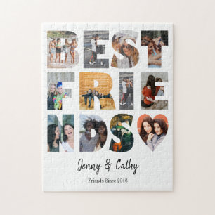 Quebra-cabeça Melhores Amigos Modernos 12 Besidades de Colagem d