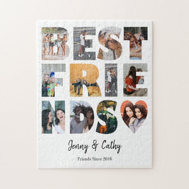 Quebra-cabeça Melhores Amigos Modernos 12 Besidades de Colagem d (Vertical)