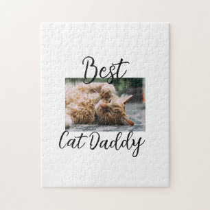 Quebra-cabeça Melhores pais papai gato foto de estimação simples