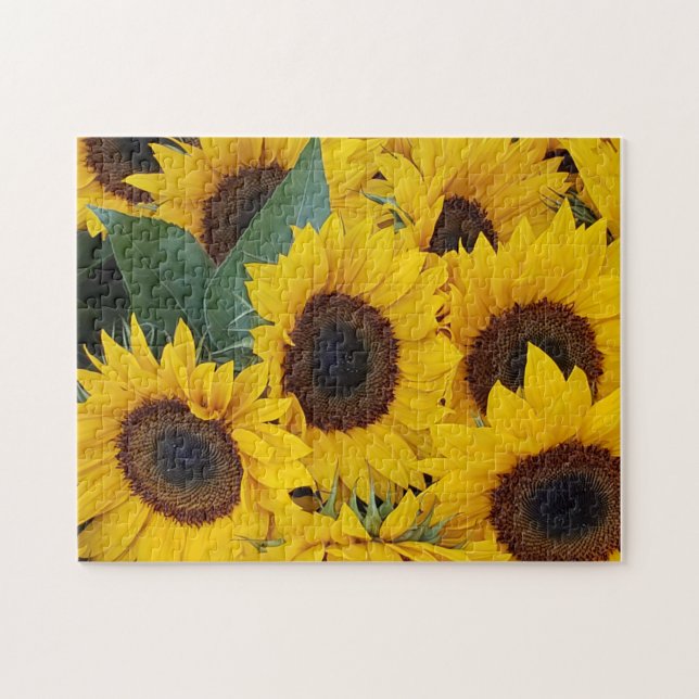 Quebra-cabeça Melodia de Girassol, 28 cm x 35,5 cm (Horizontal)